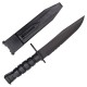 DUMMY M10 KNIFE/BAYONET, The Snow Wolf Dummy Knife/Bayonet M10 in Black is a non-functional replica accessory built entirely from durable polymer materials, delivering the appearance of a modern combat bayonet without sharp edges or added bulk